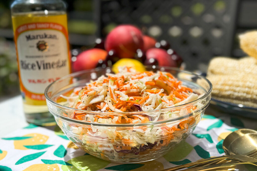 bowl of healthy coleslaw.