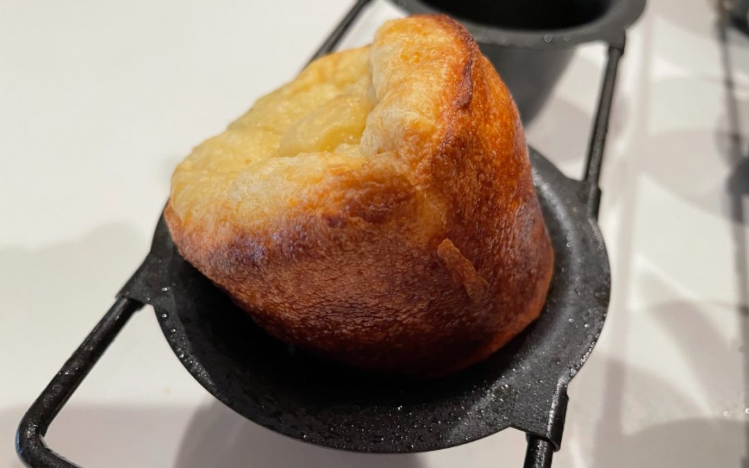 Fluffy Popovers with Cinnamon Honey Butter and Herb Butter | My Curated Tastes