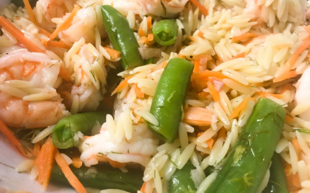 Shrimp, Lemon, Dill & Orzo Salad | My Curated Tastes