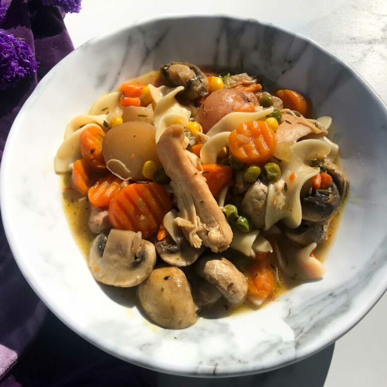 bowl of chicken stew