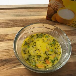 cornstarch and stock in a small bowl.