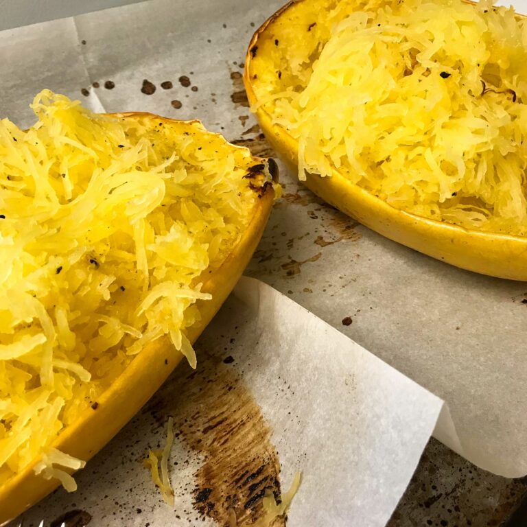 spaghetti squash that has been "forked".
