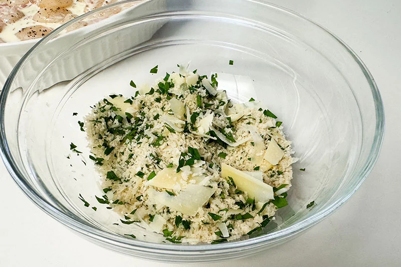 bowl of topping.