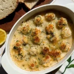 baked panko scallops.