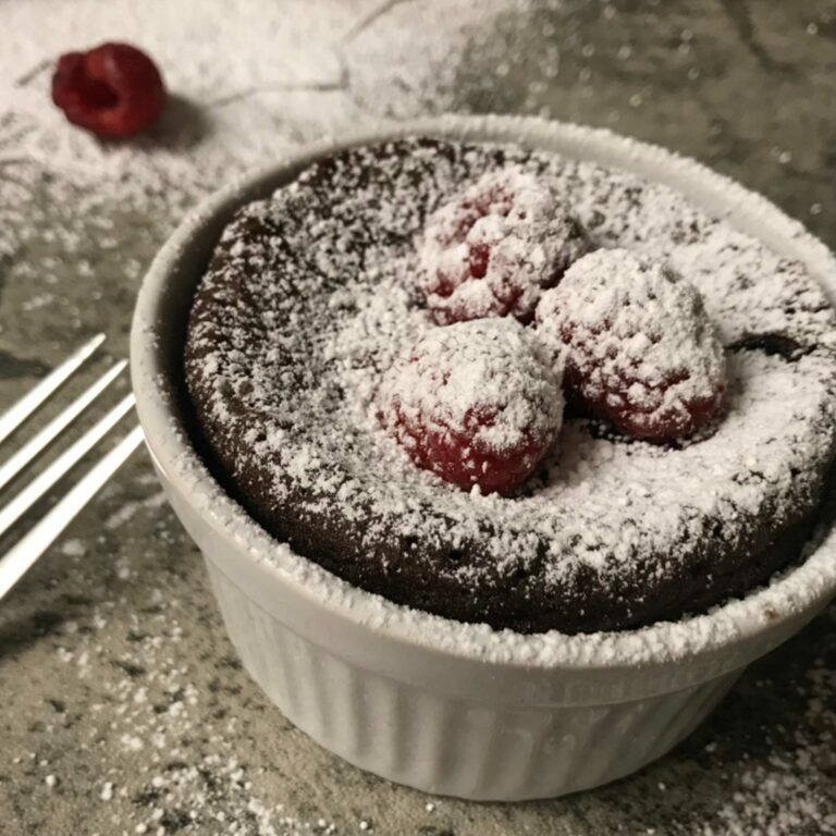 Flourless-Chocolate-Torte-with-Fresh-Raspberries-Whipped-Cream
