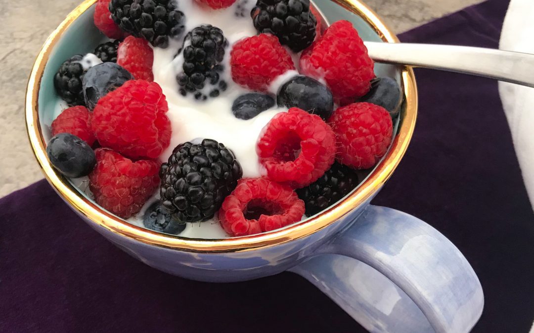 Fresh berries and vanilla yogurt | My Curated Tastes