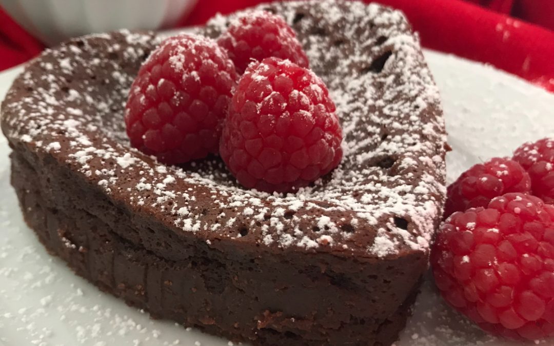 Flourless Chocolate Torte with Fresh Raspberries & Whipped Cream