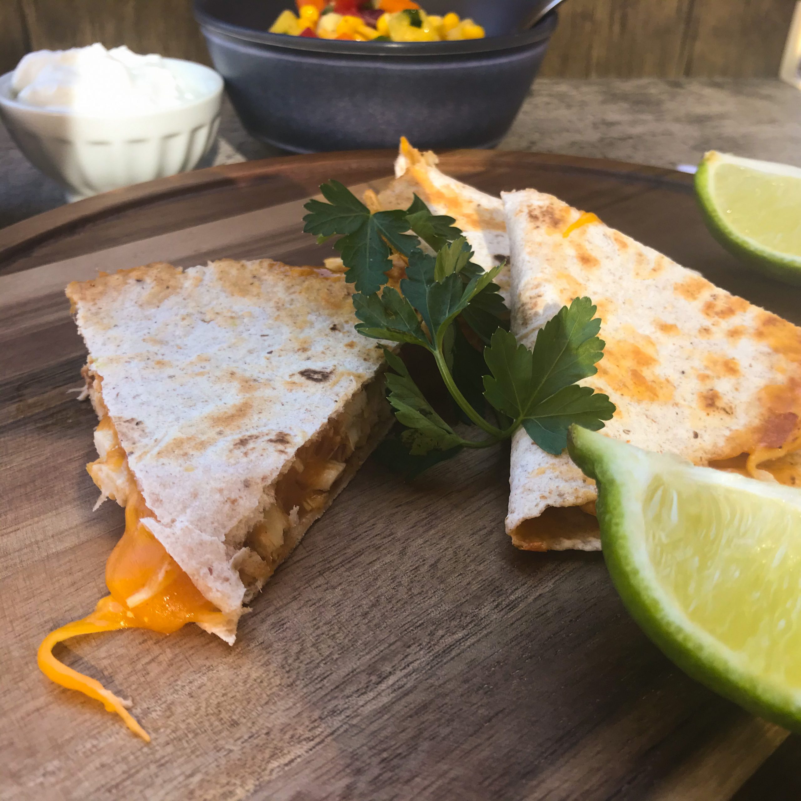Easy and Healthy Chicken Quesadillas | My Curated Tastes
