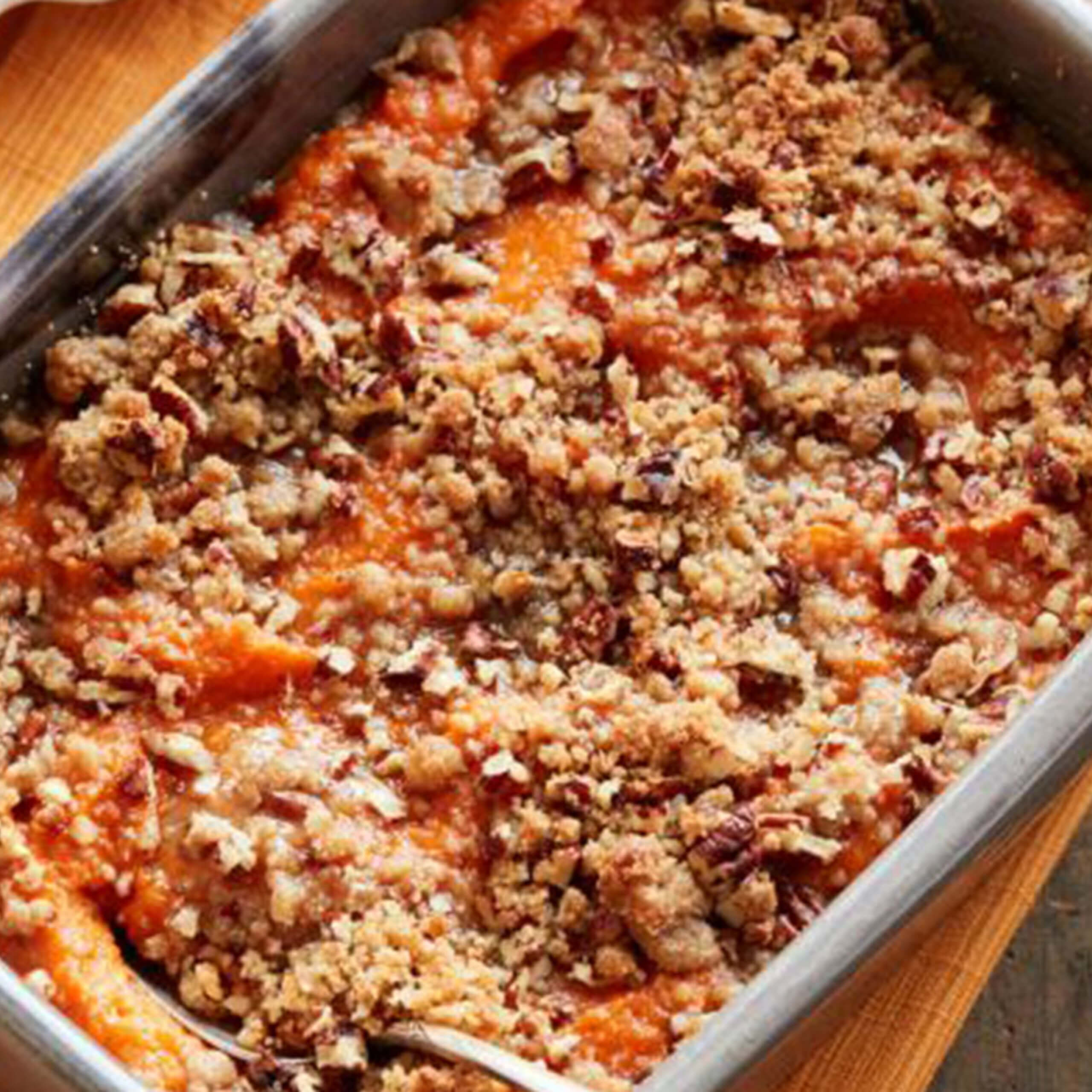 Sweet Potato Souffle with Crunchy Streussel Topping