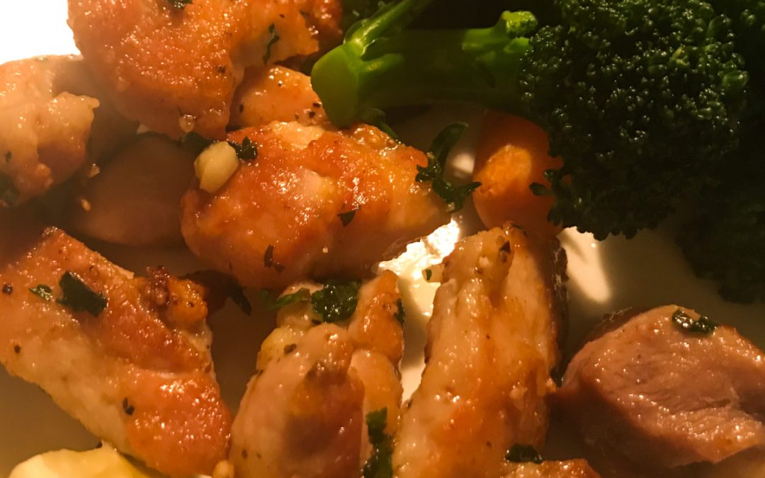 Crispy Chicken Nuggets with Garlic and Parsley