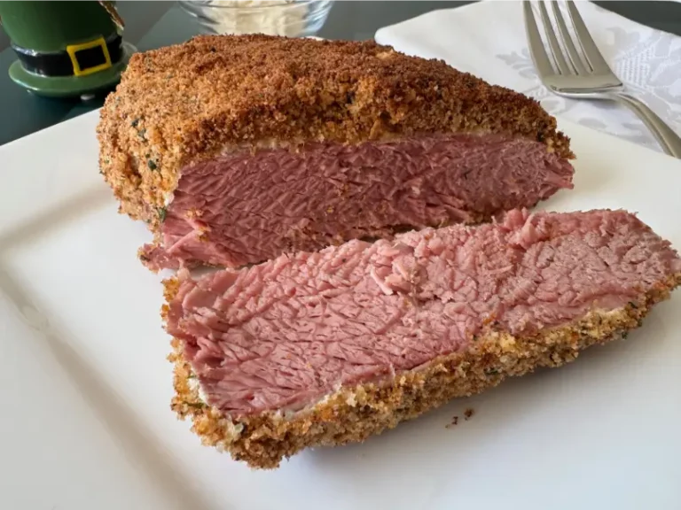 Cooked Crusted Corned Beef.