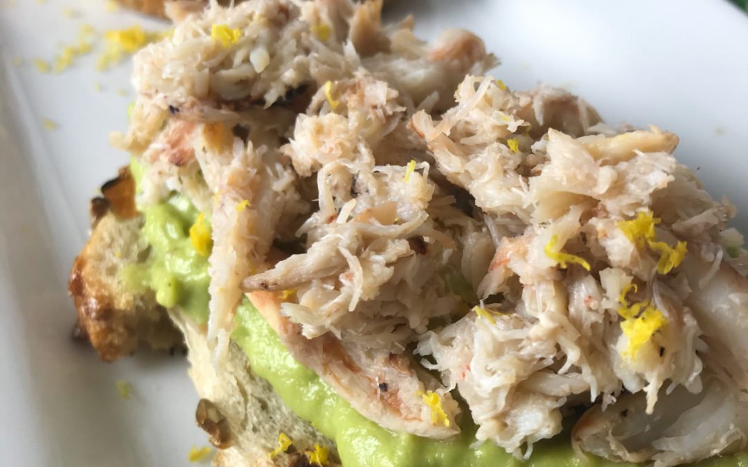 Avocado Mousse Toast with Crab | My Curated Tastes