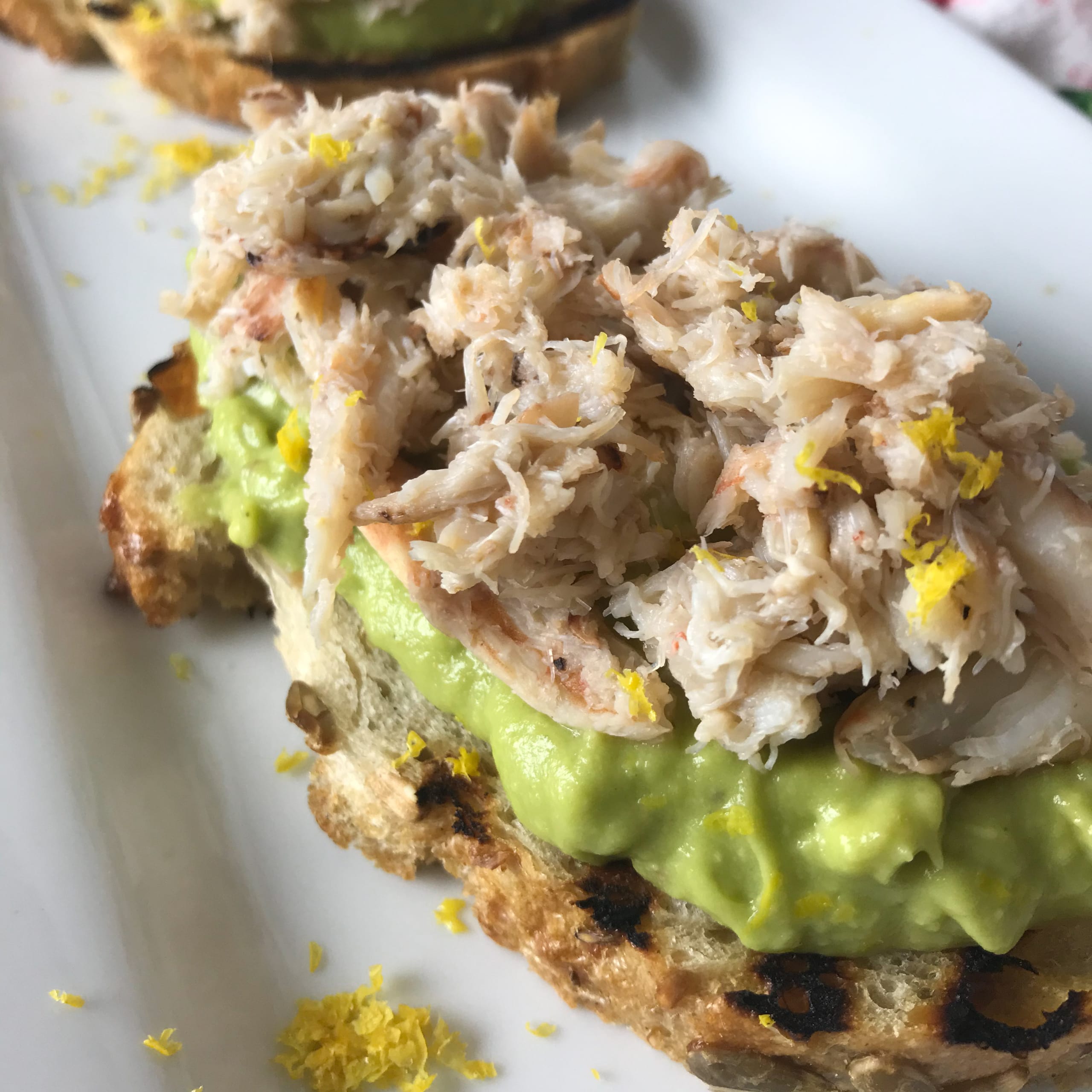Avocado Mousse Toast with Crab | My Curated Tastes