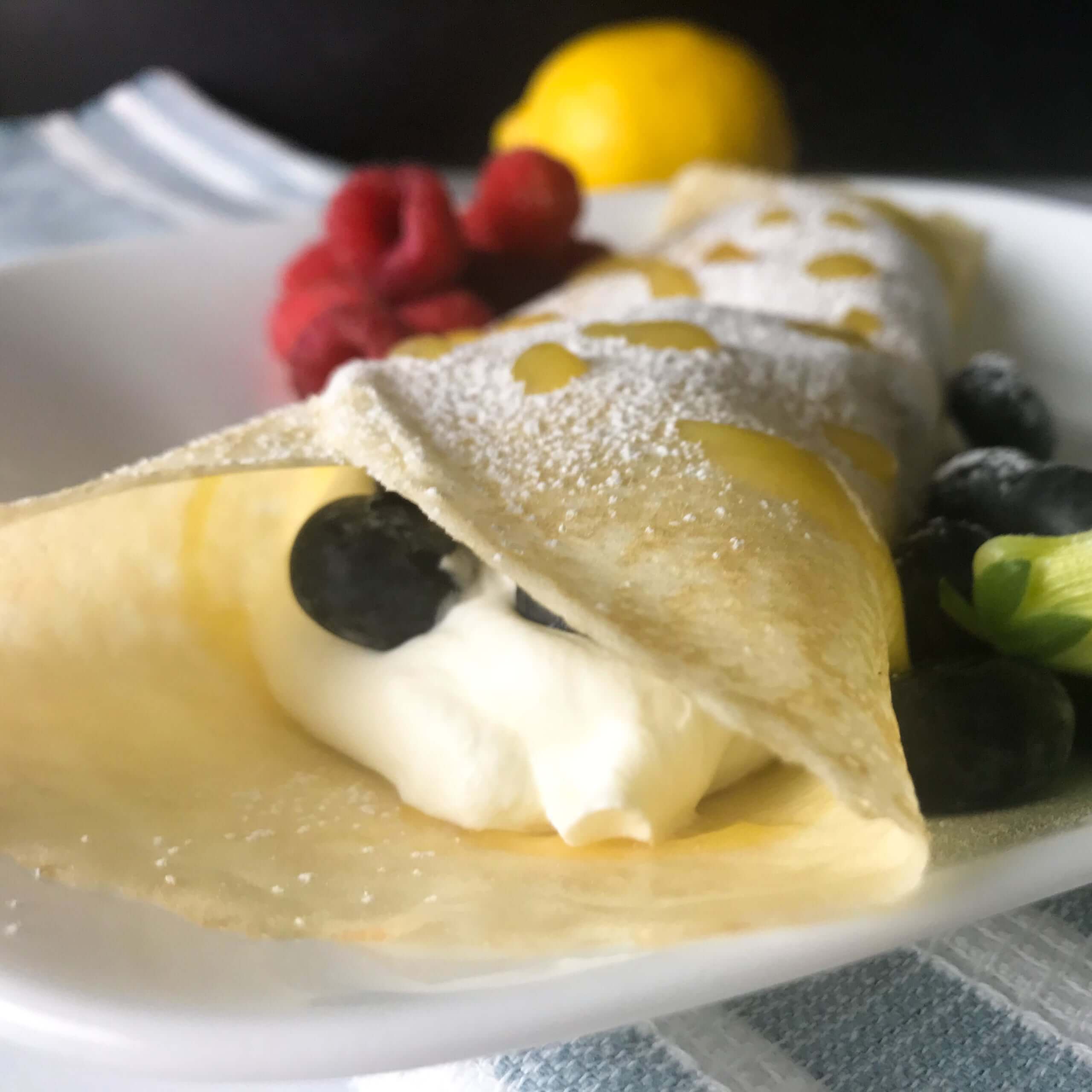 Crepes with Whipped Cream | My Curated Tastes