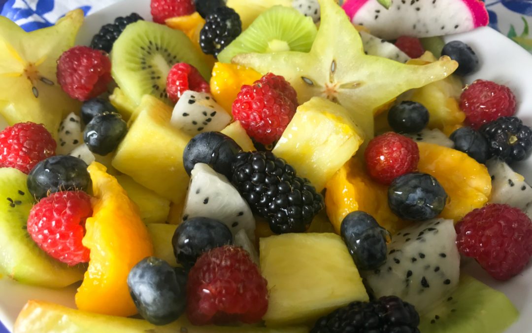 Exotic Fruit Salad With Honey Lime Dressing