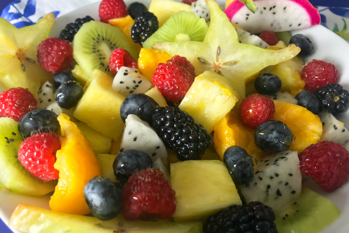 Exotic Fruit Salad With Honey Lime Dressing
