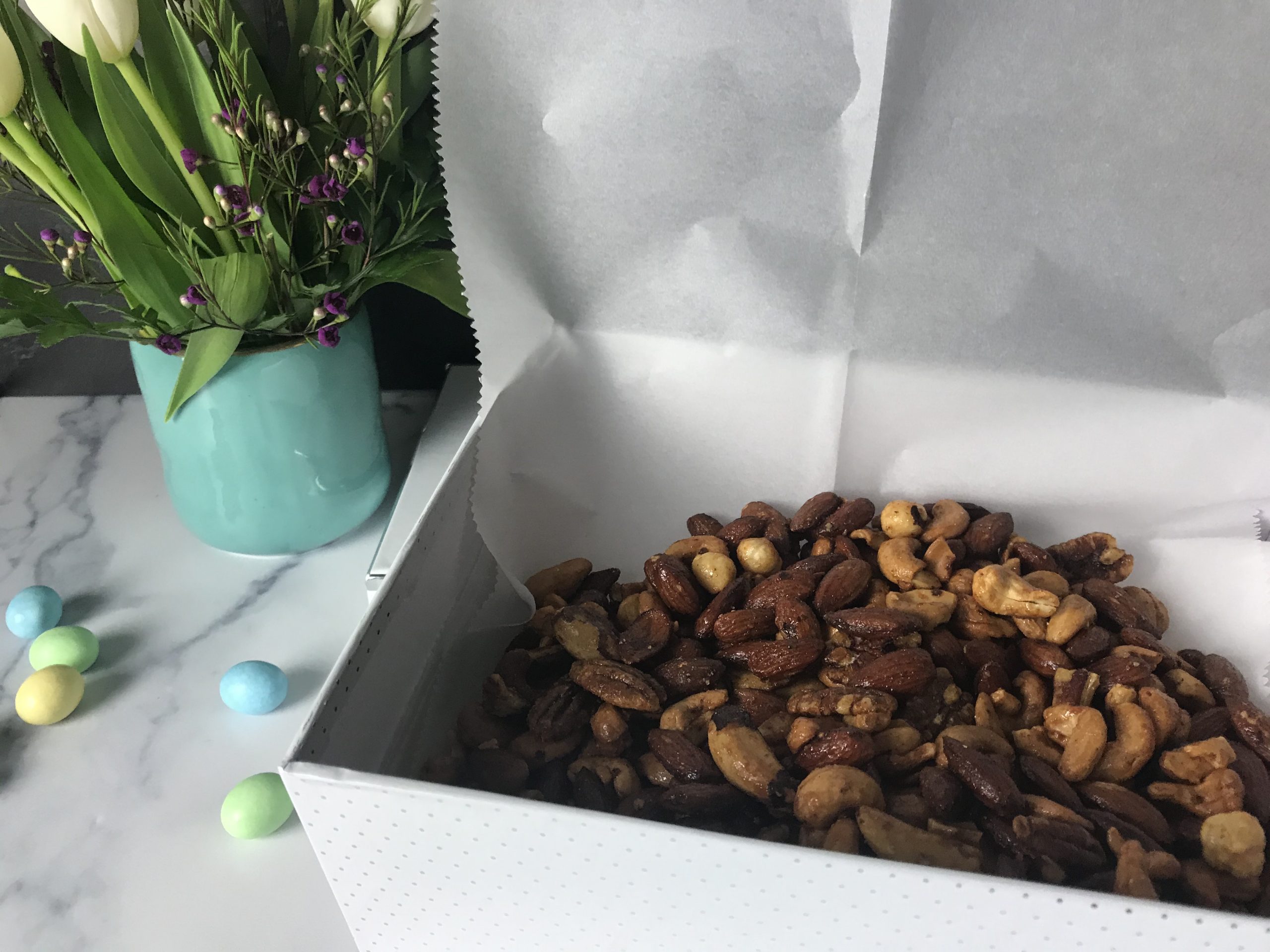 Wrapping Spiced Nuts | My Curated Tastes