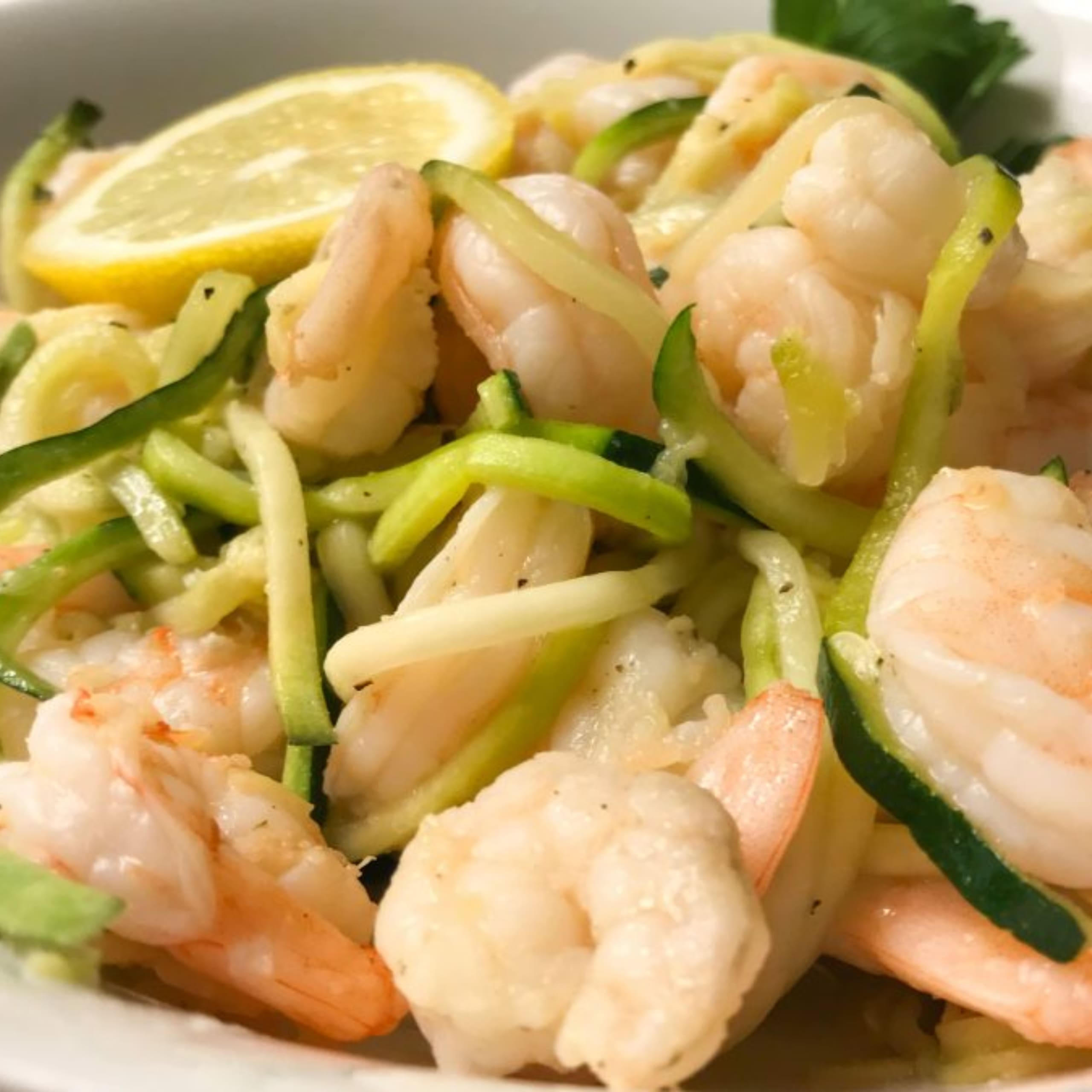 Zucchini Zoodles With Shrimp Scampi | My Curated Tastes