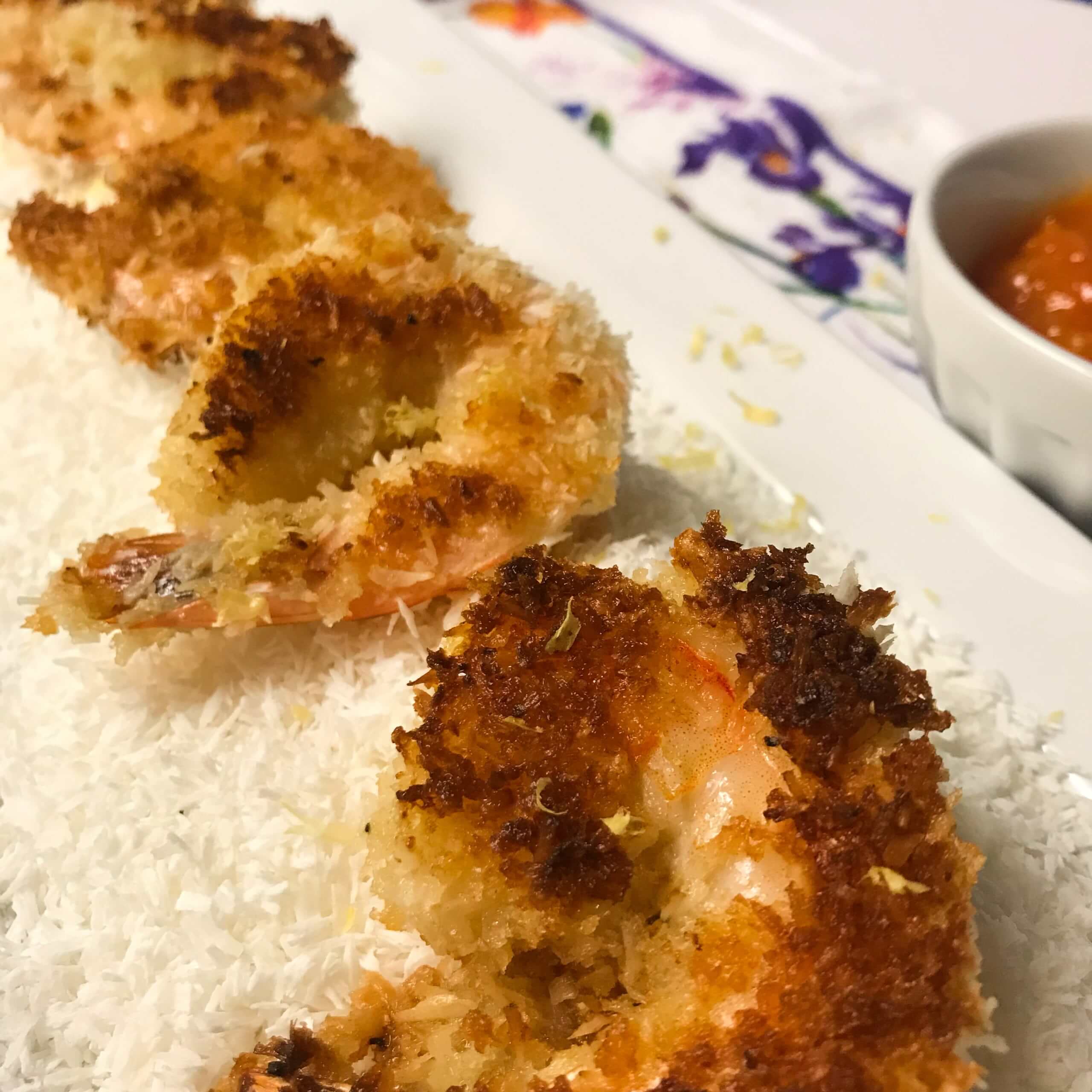 Coconut Shrimp With Apricot & Horseradish Sauce | My Curated Tastes