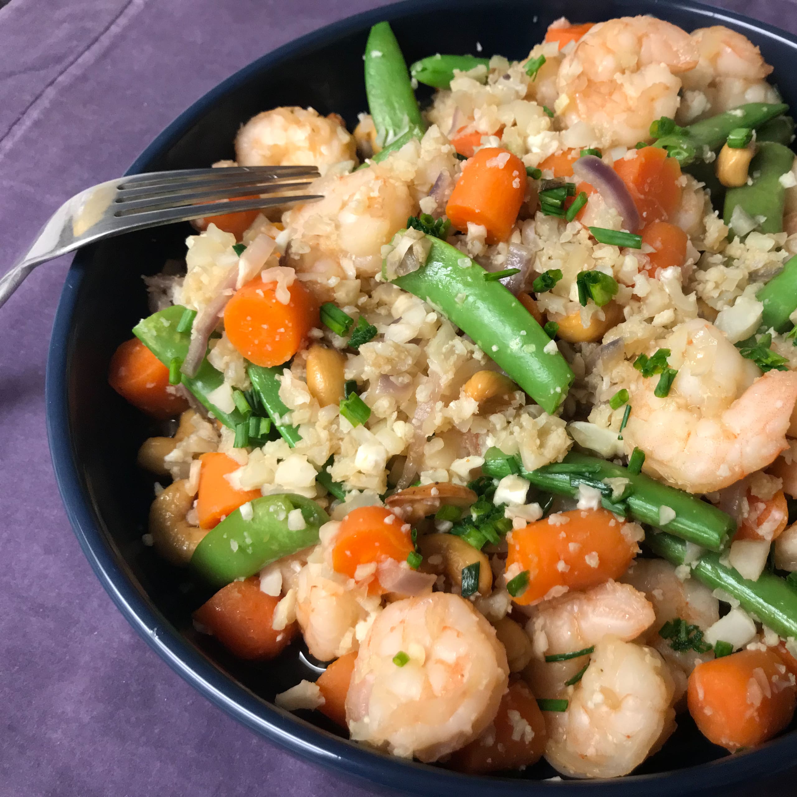 Sweet & Spicy Shrimp On Cauliflower Rice | My Curated Tastes
