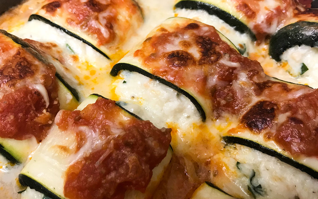 Zucchini Lasagne Roll Ups