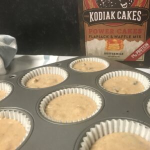 baked muffins in heart shaped muffin pan.