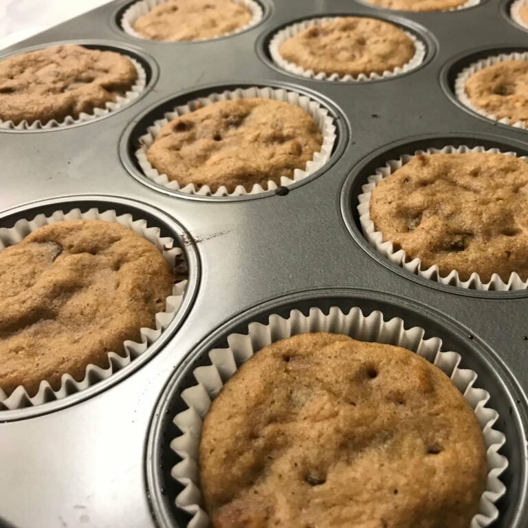 tray of round muffins.