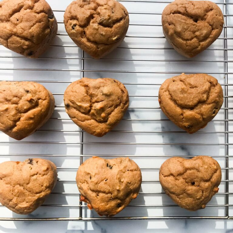 baked kodiak healthy start muffins on a rack.