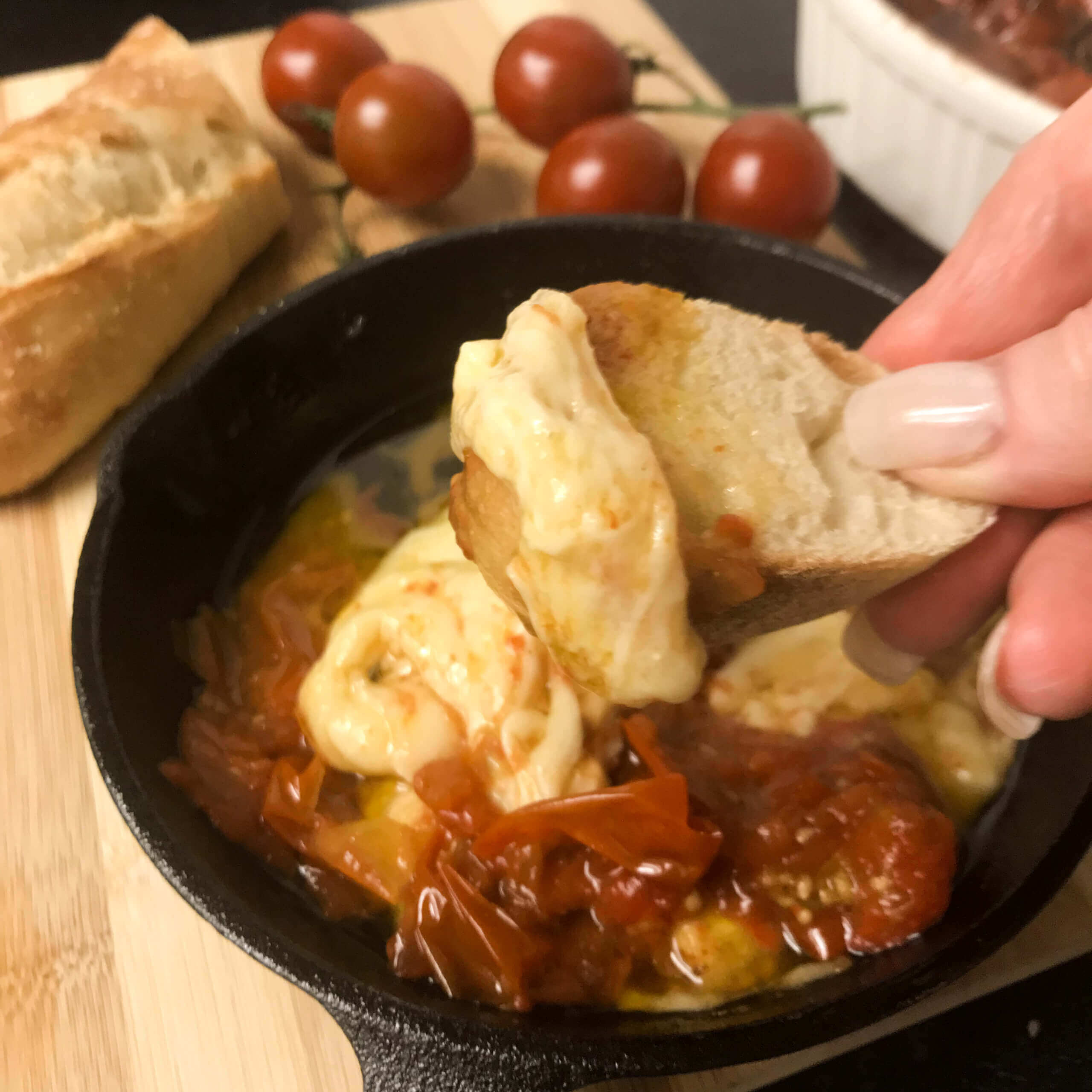 Four Cheese Fonduta w/ Roasted Tomatoes | My Curated Tastes