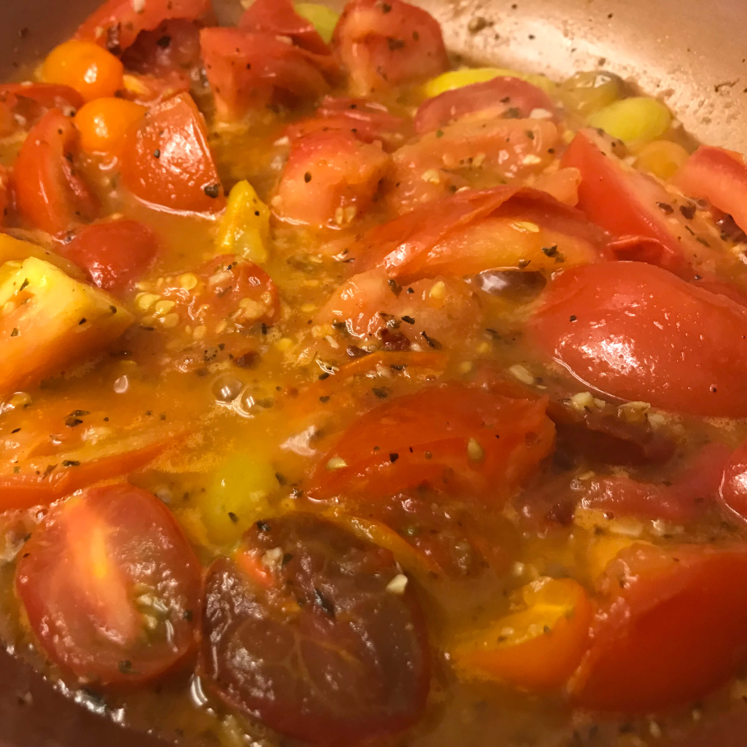 Shrimp, Linguine & Fresh Tomato Sauce | My Curated Tastes