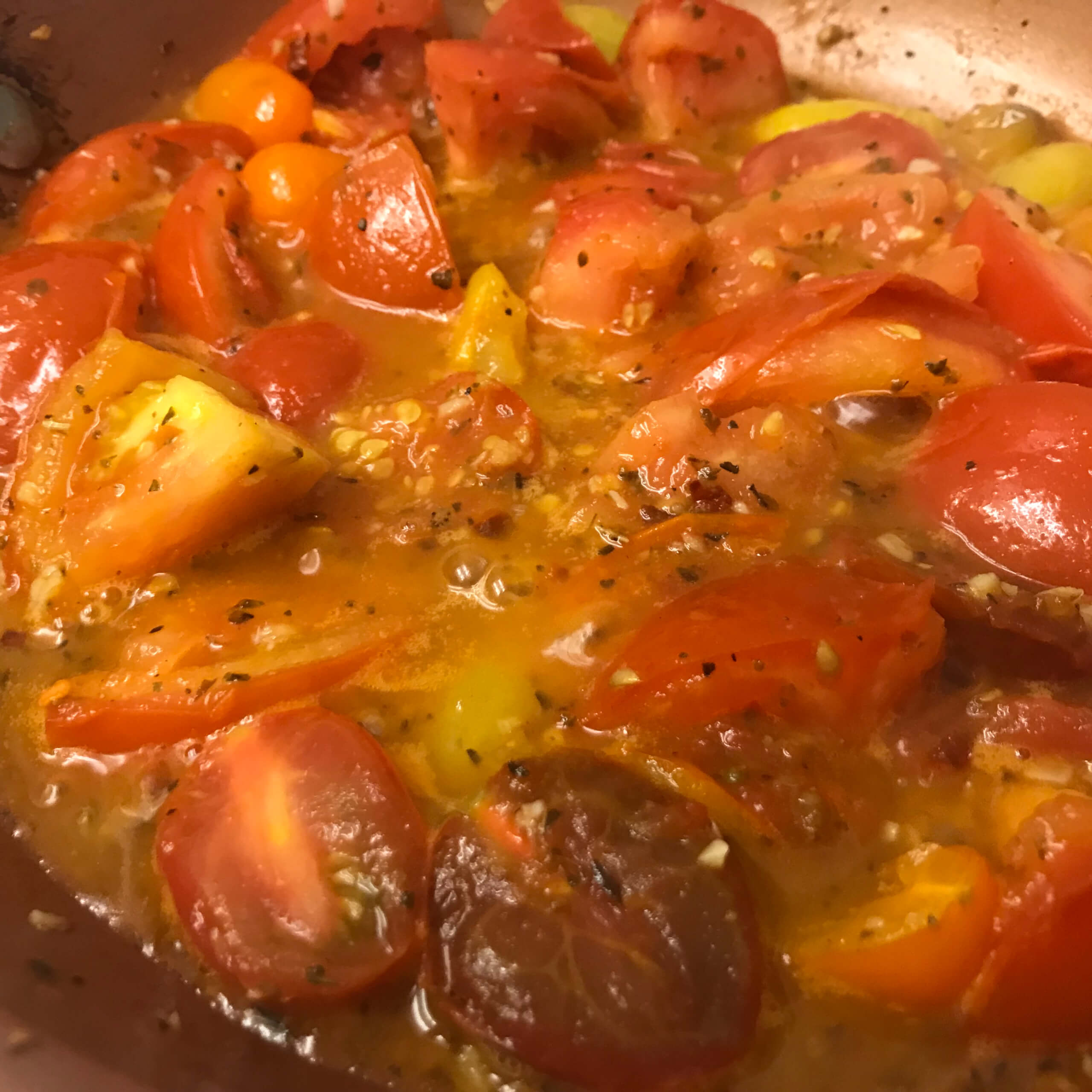 Shrimp, Linguine & Fresh Tomato Sauce | My Curated Tastes