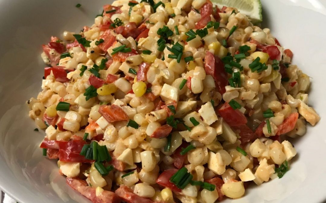 Warm Corn & Red Bell Pepper Salad