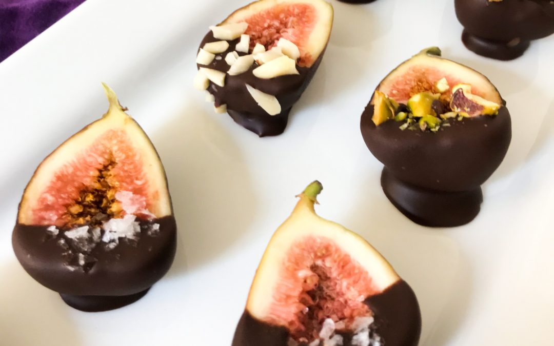 Dark Chocolate Dipped Figs | My Curated Tastes