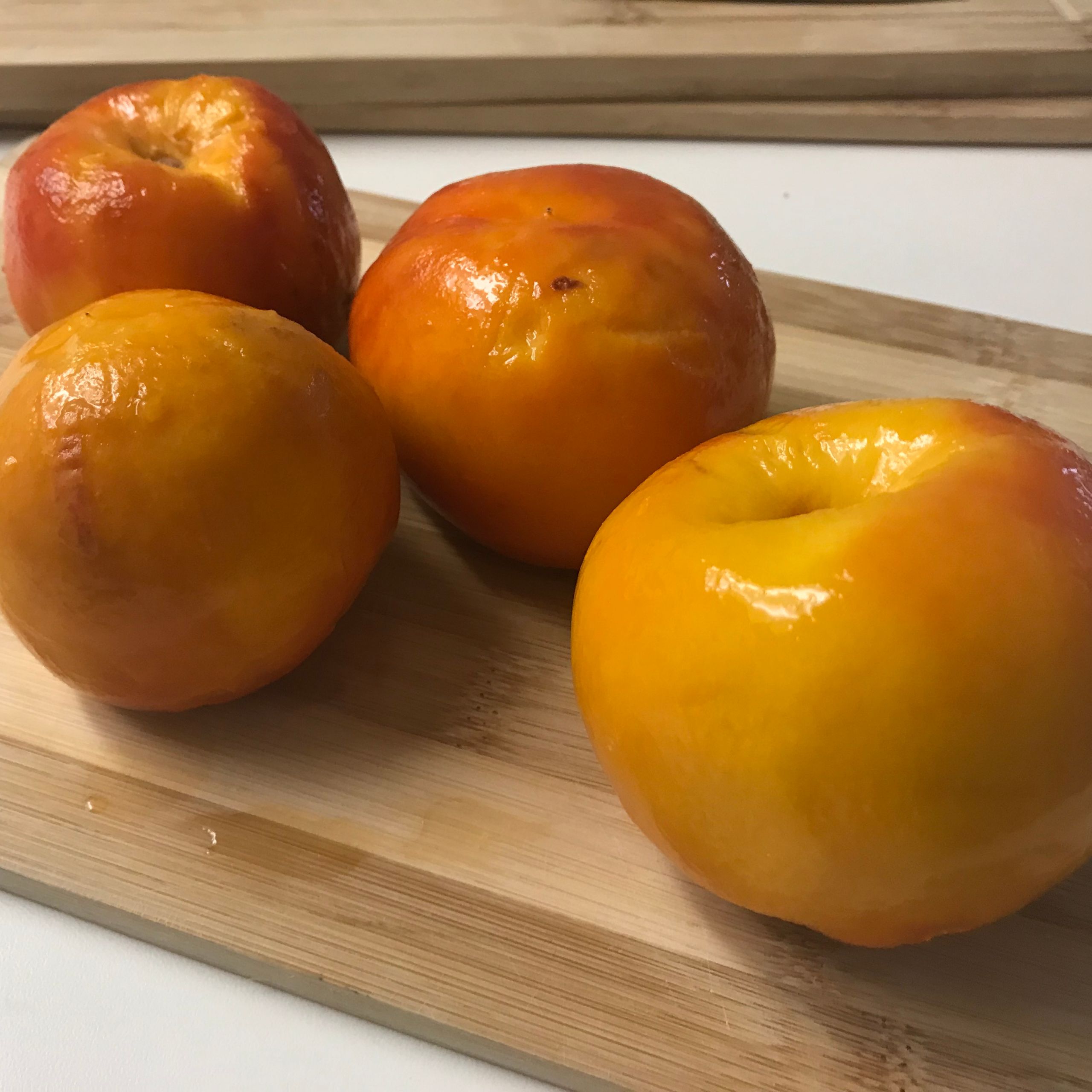 peeled peaches