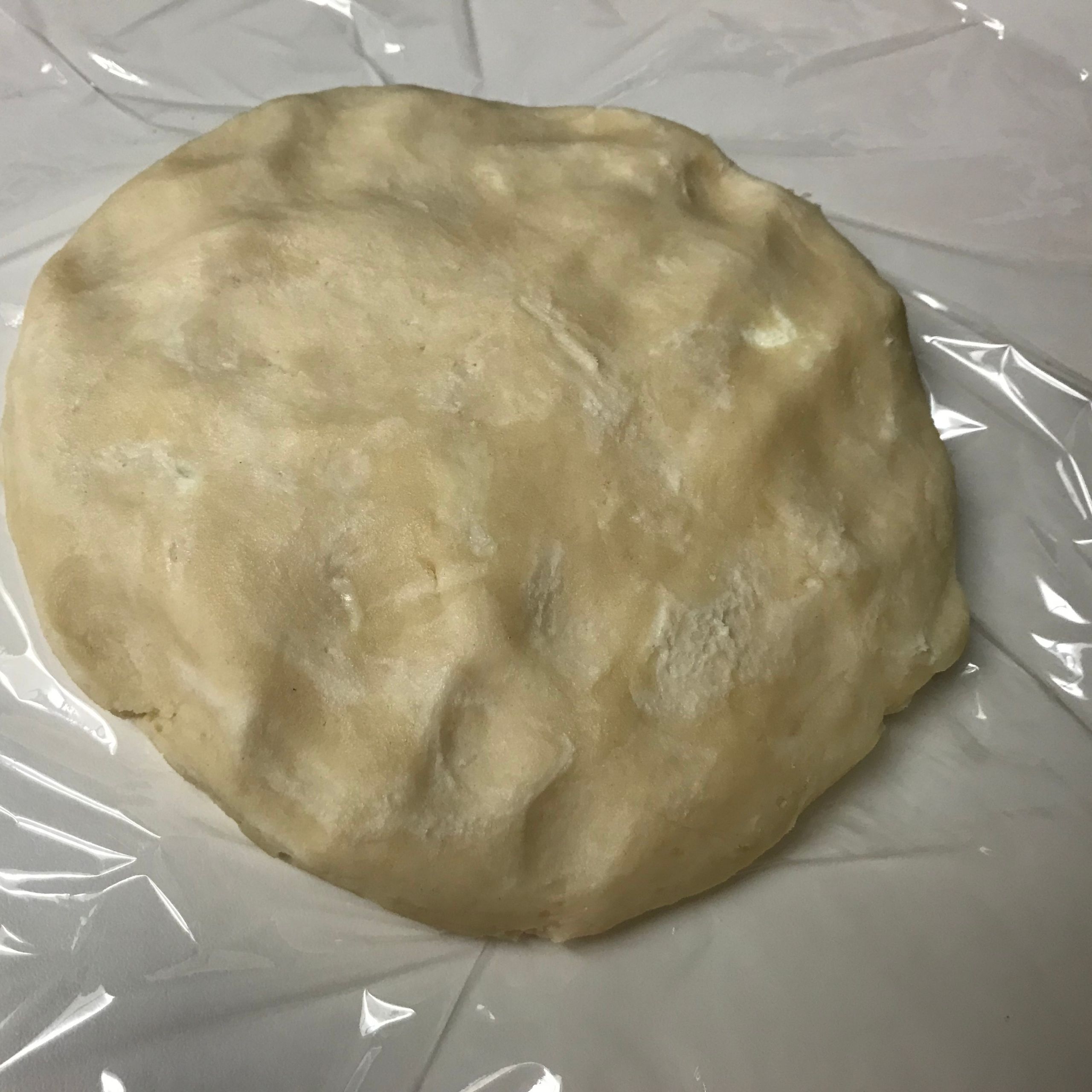 Dough getting wrapped