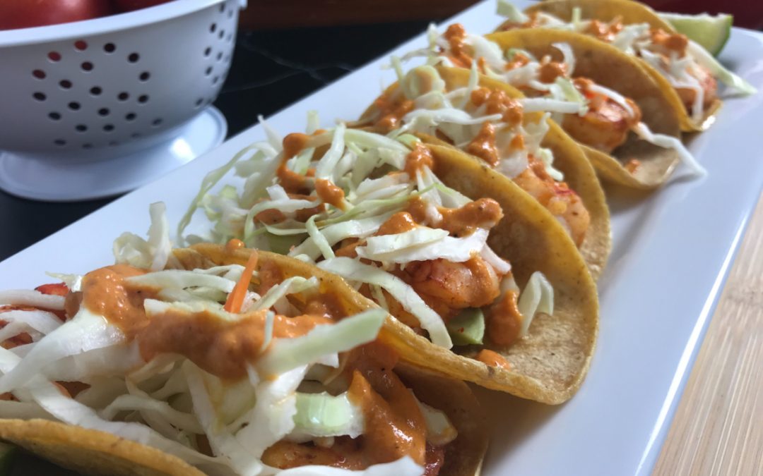 Mini Ranchero Shrimp Tacos