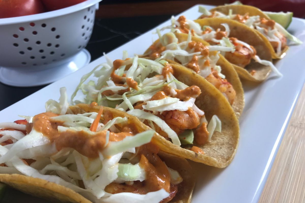 Mini Ranchero Shrimp Tacos