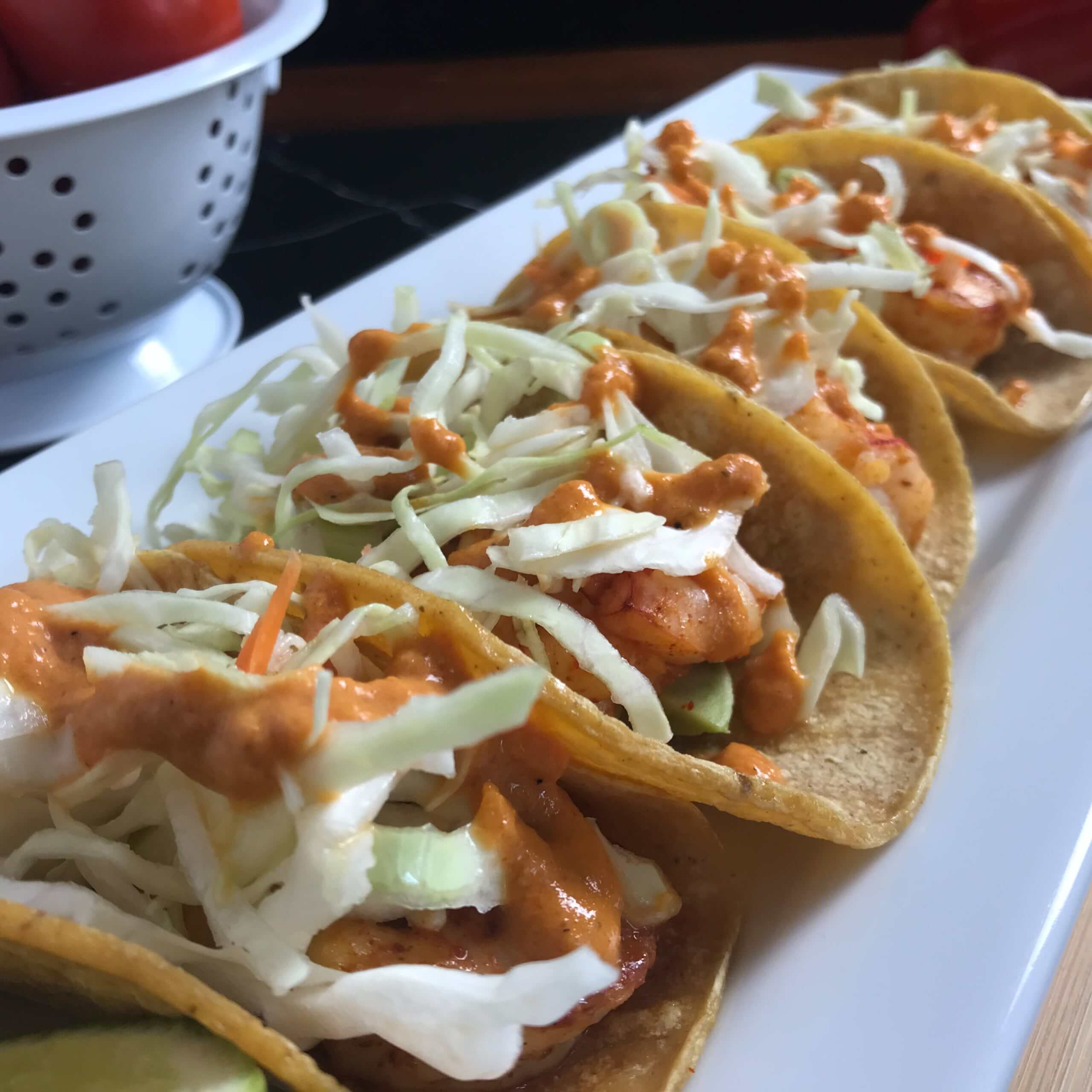 Mini Ranchero Shrimp Tacos | My Curated Tastes