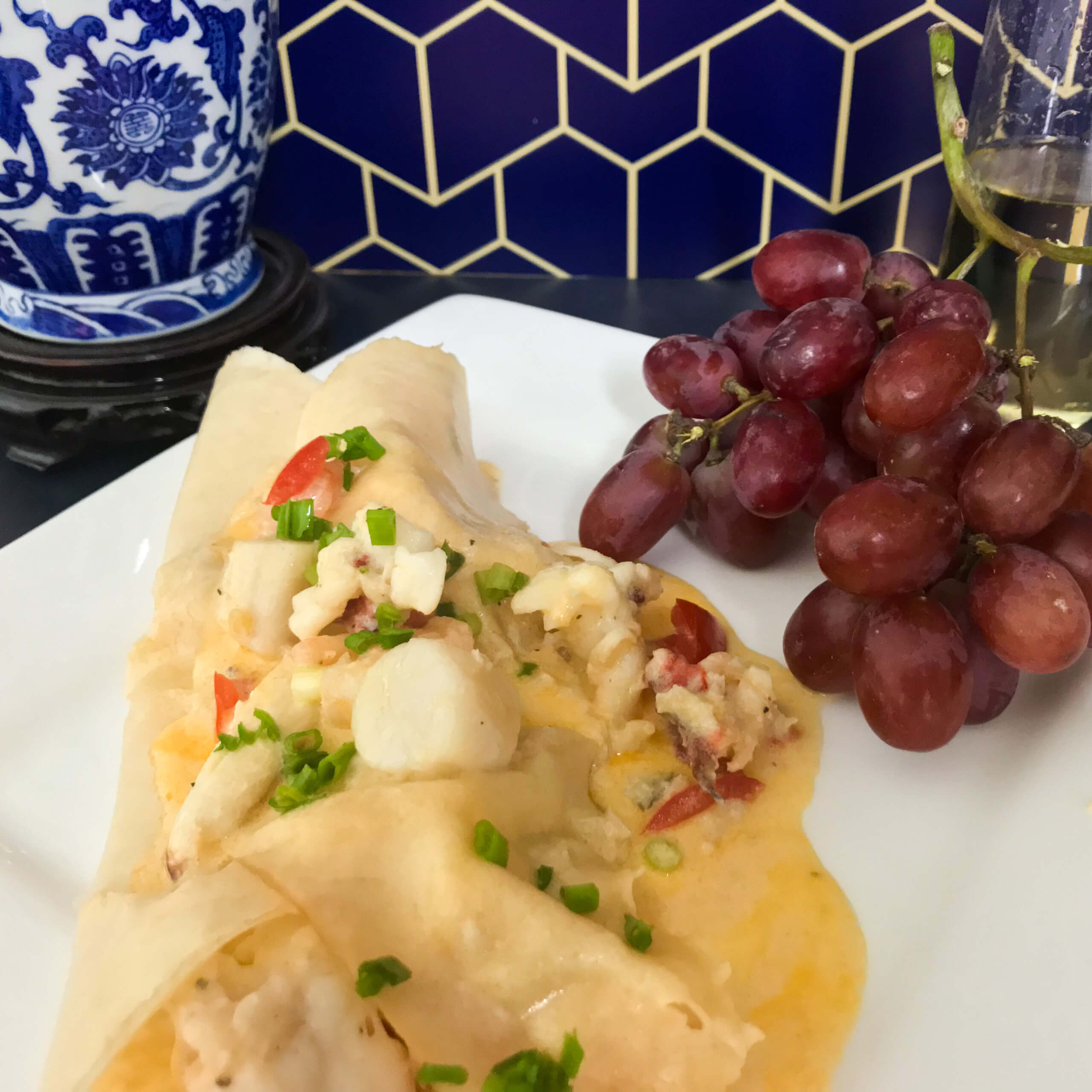 Seafood Crepes with Lobster Sauce | My Curated Tastes