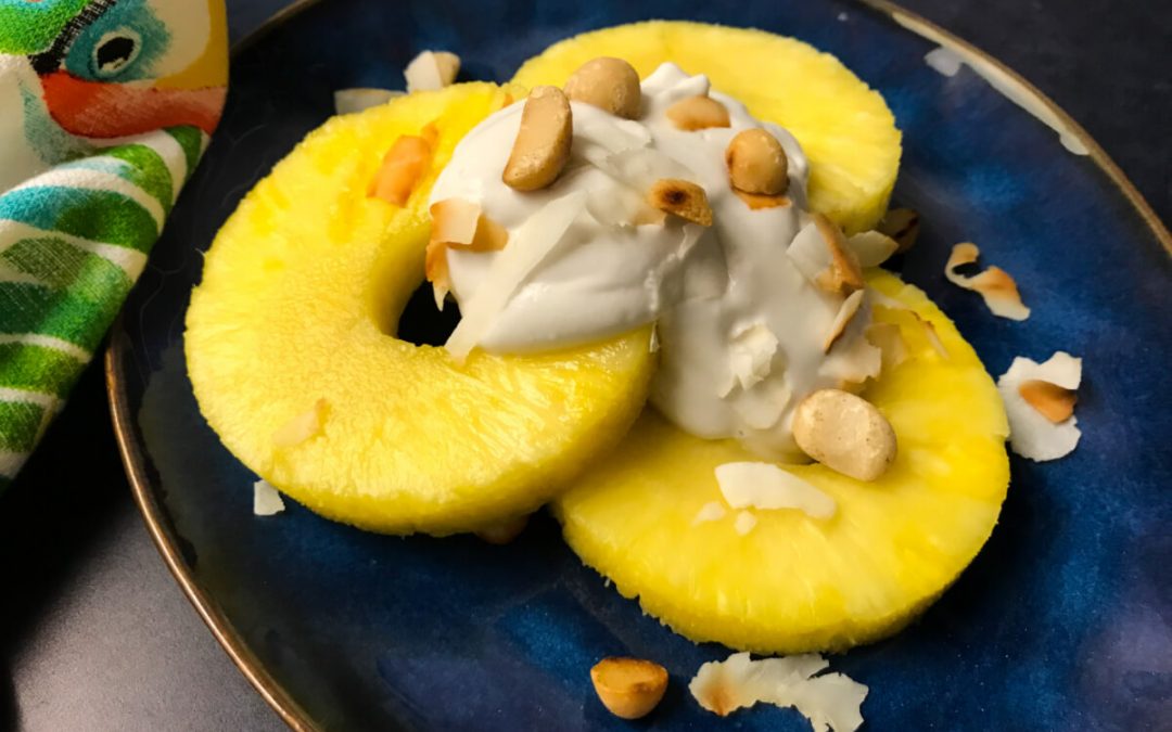 Whipped Coconut Cream with Pineapple & Macadamia Nuts