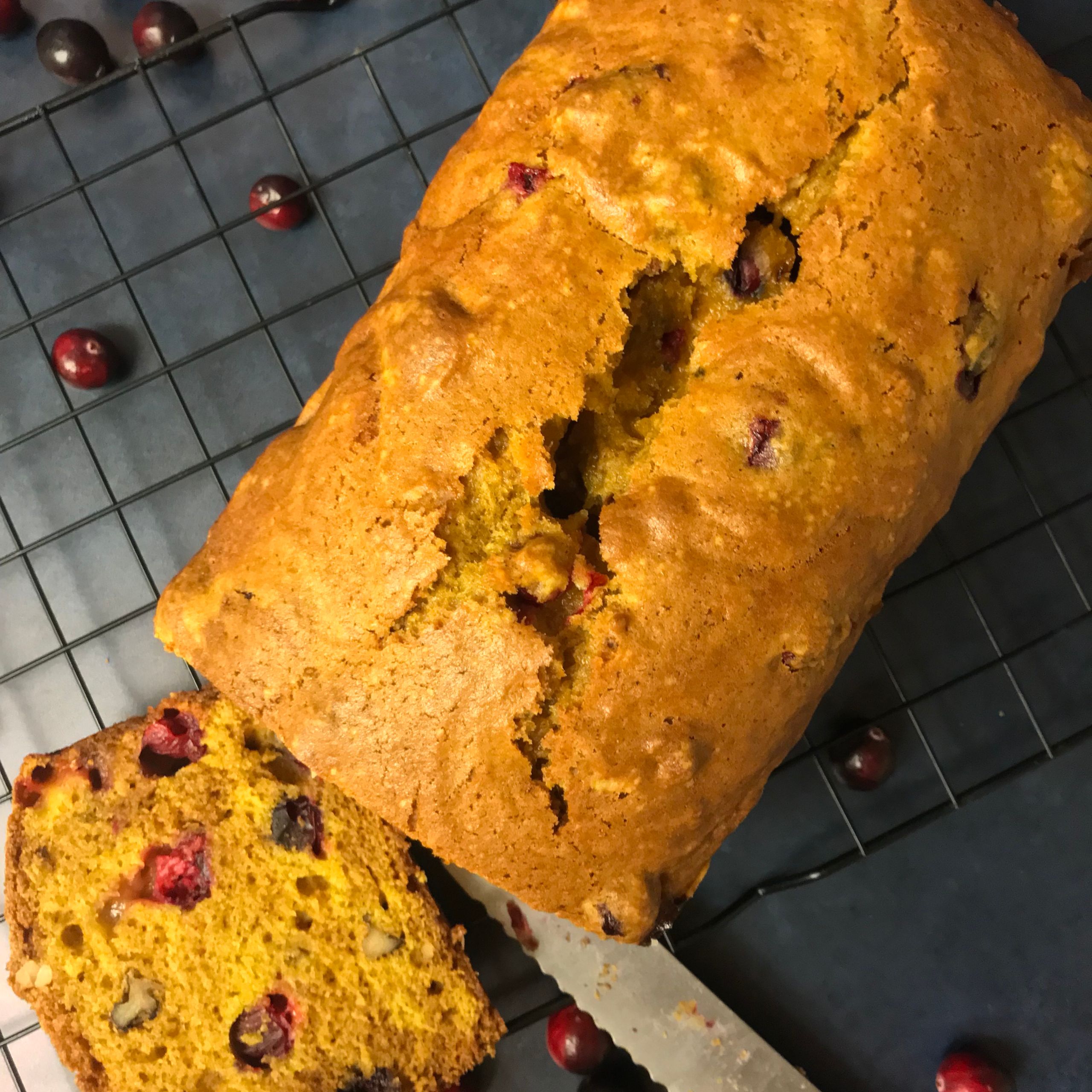 Cranberry, Walnut, Pumpkin Bread | My Curated Tases