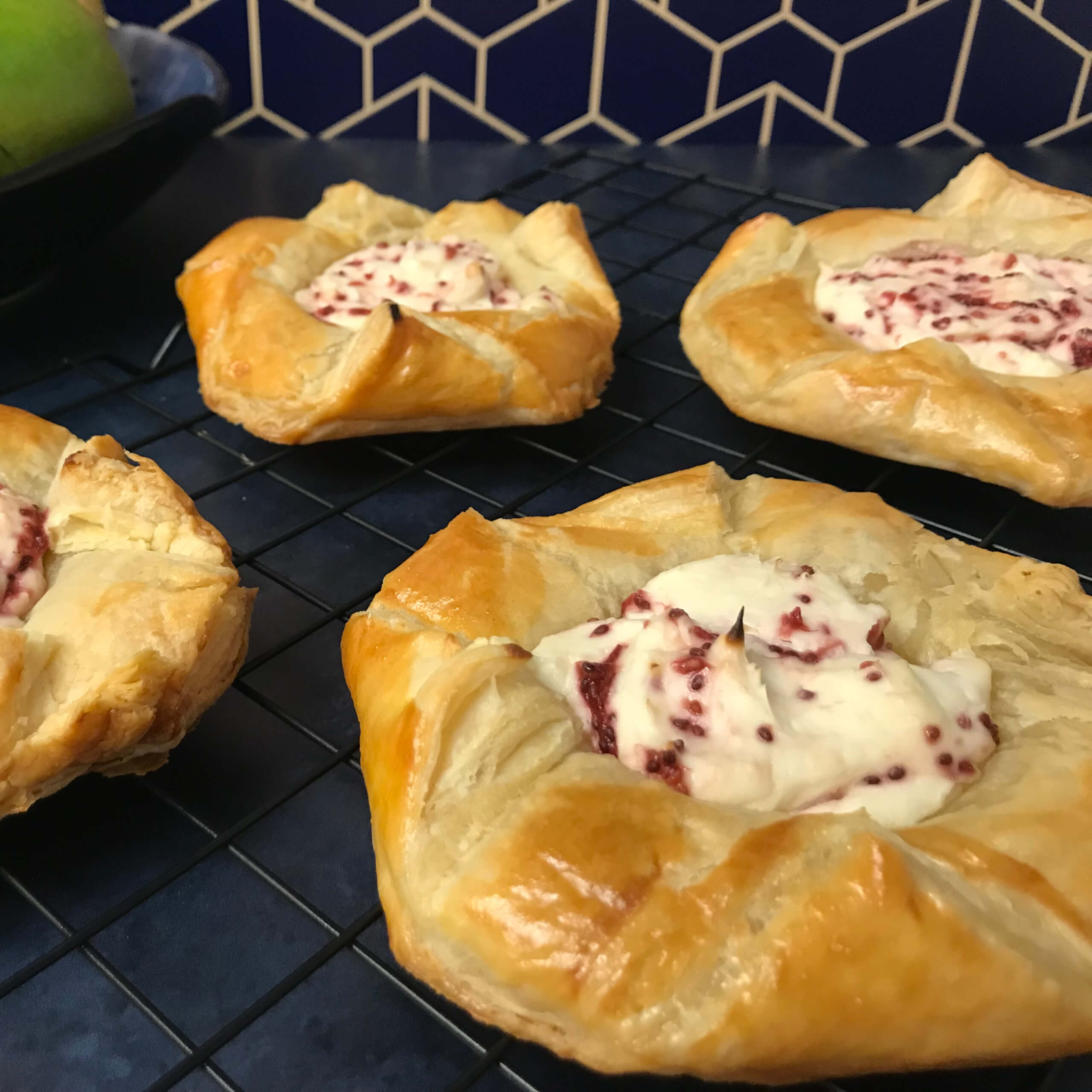 Raspberry and Cheese Danish | My Curated Tastes