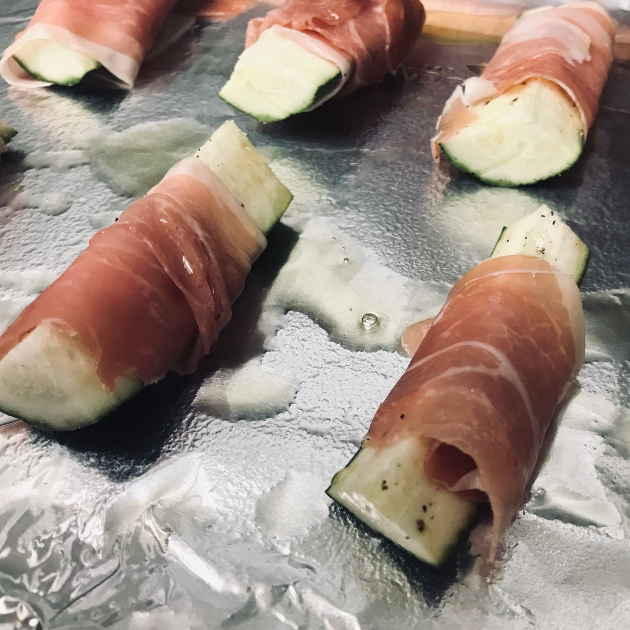 Zucchini Spears Wrapped In Prosciutto w/Mango Vinegar | My Curated Tastes