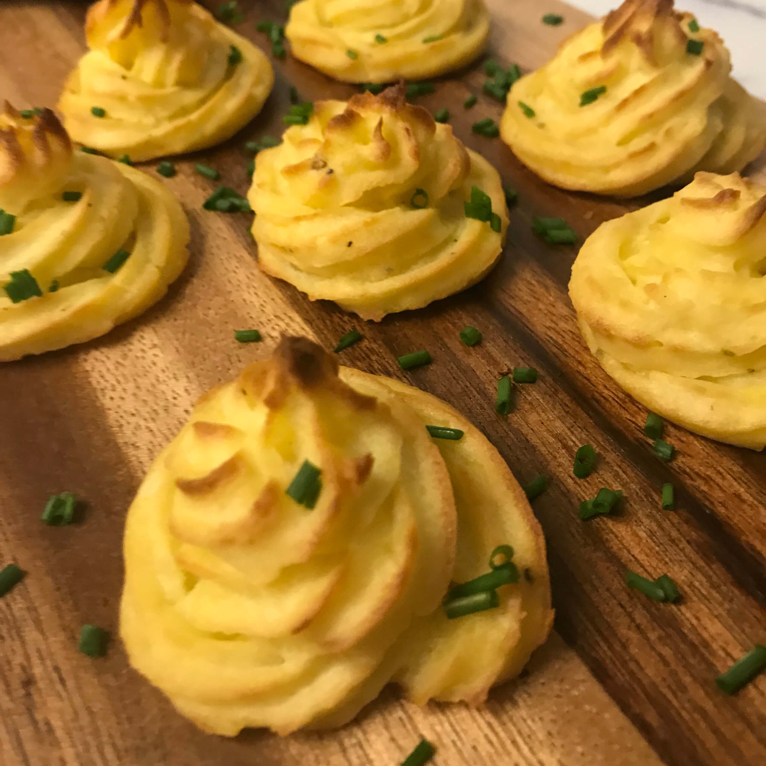 Cheesy Duchess Potatoes | My Curated Tastes