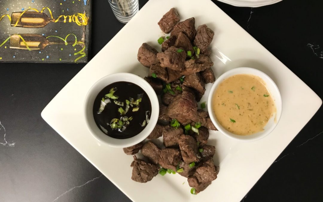 Filet Steak Bites With Dipping Sauces