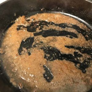 pan drippings in skillet.