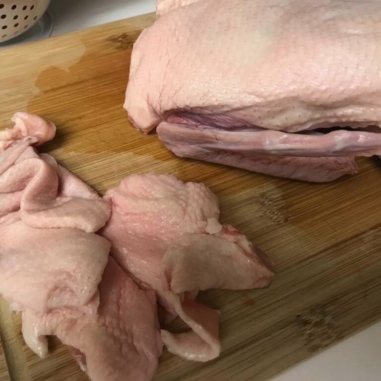 duck with fat removed.
