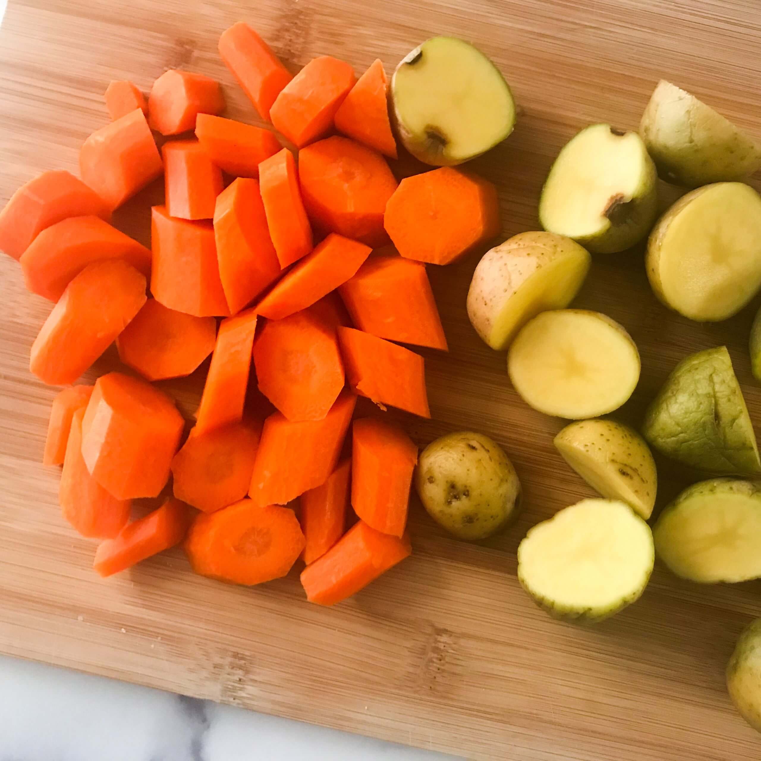 chopped carrots and potatoe | My Curated Tastes