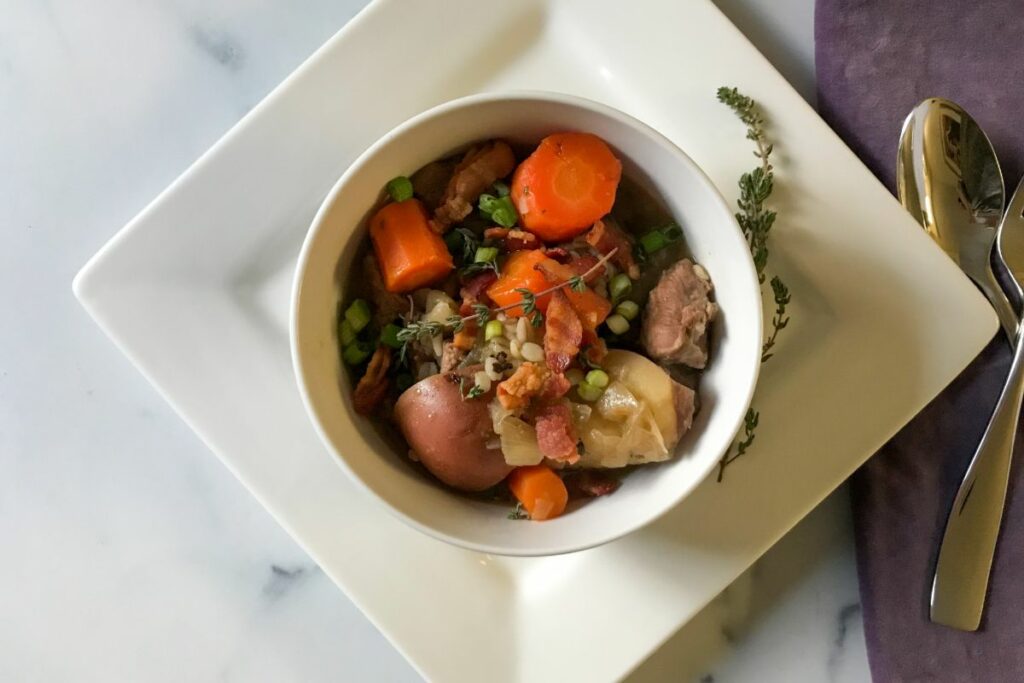 bowl of irish lamb stew.