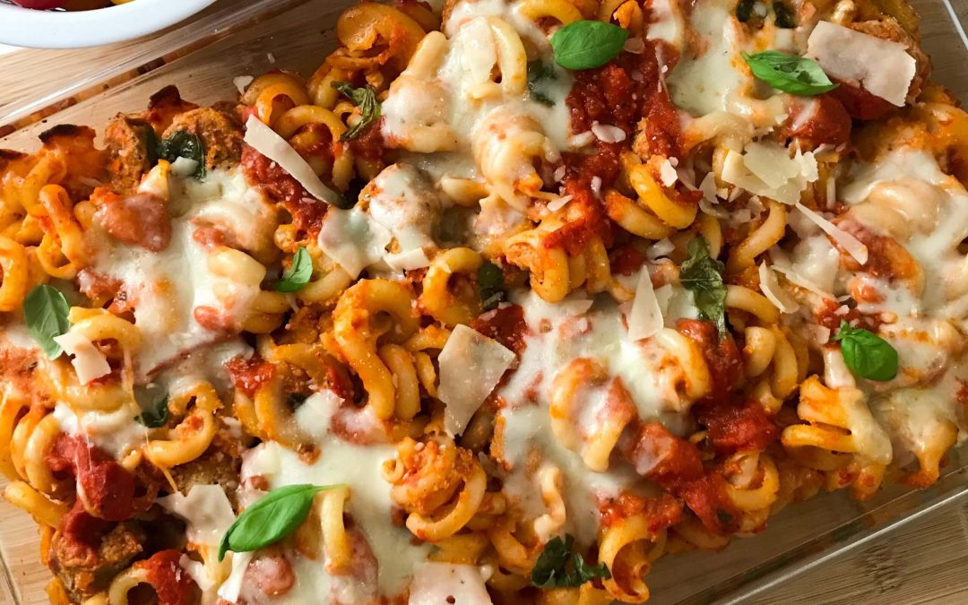 Baked Pasta With Turkey Sausage | My Curated Tastes